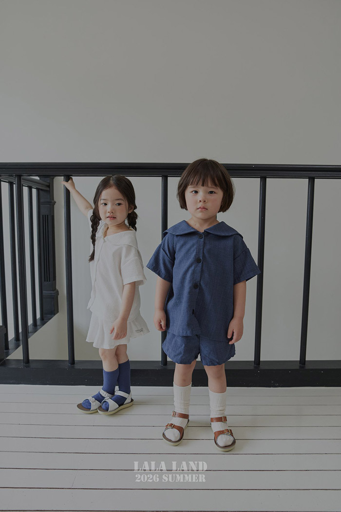 正韓夏lalaland 小童背後小標口袋短褲