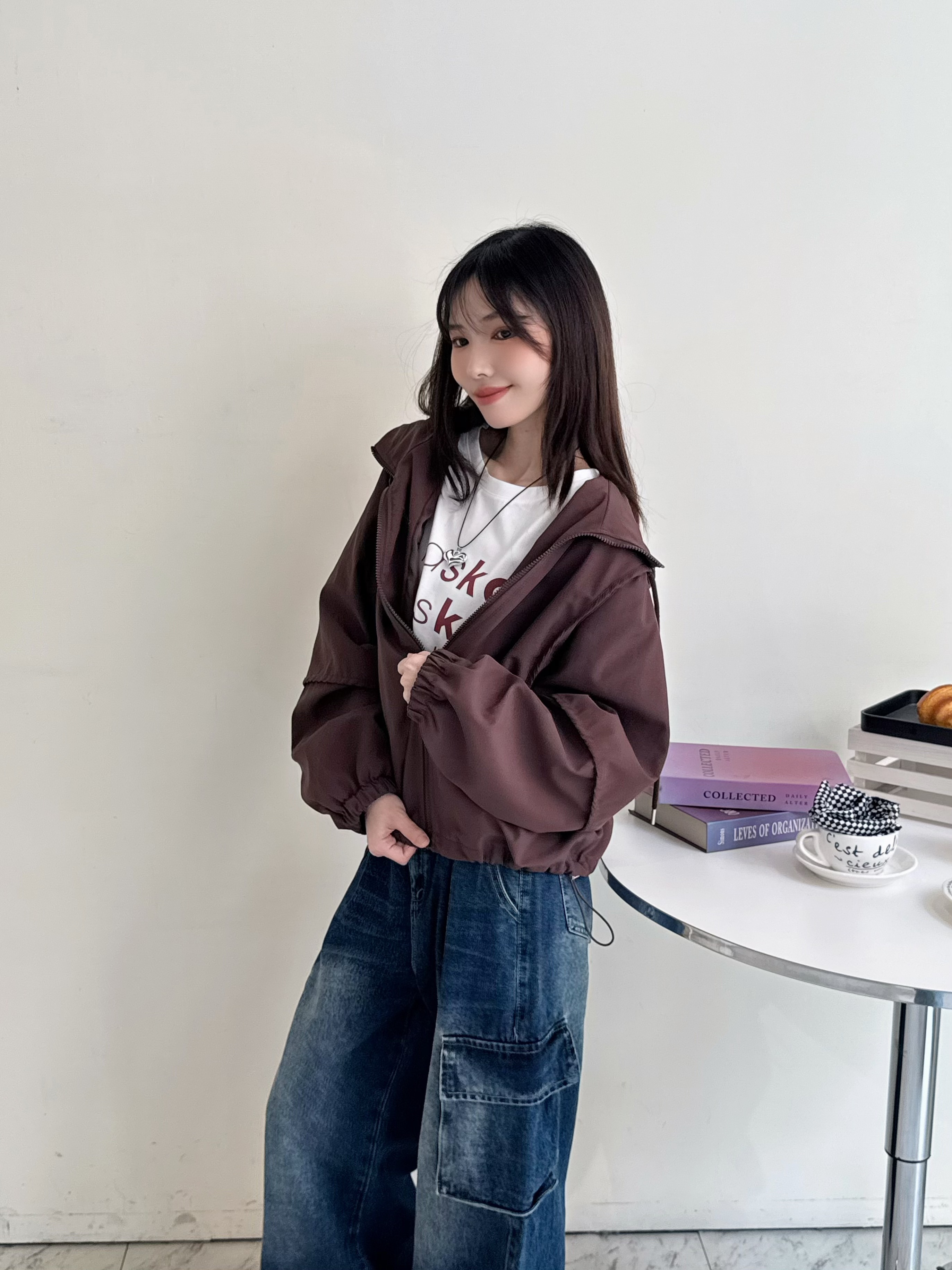 寬鬆風衣外套-6652