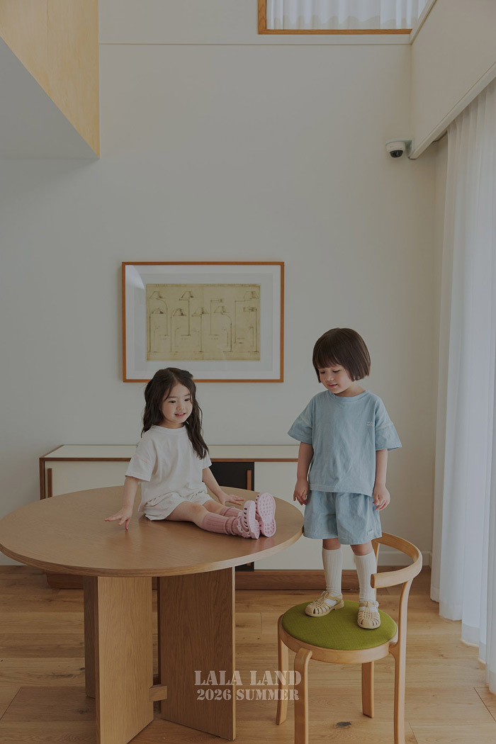 正韓夏lalaland 小童側邊直條短褲