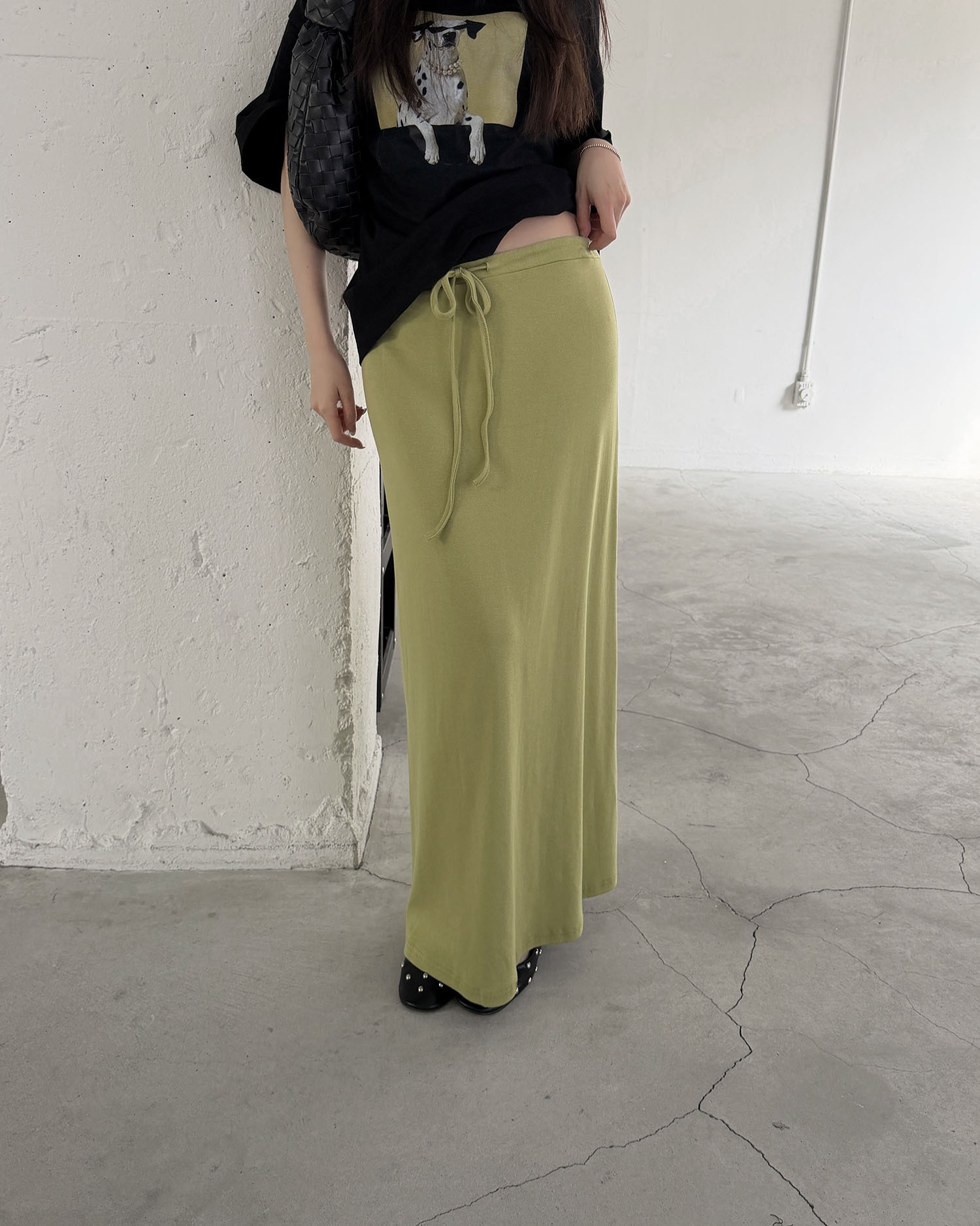 B4019 孕媽咪也行的半身裙 / 酪梨