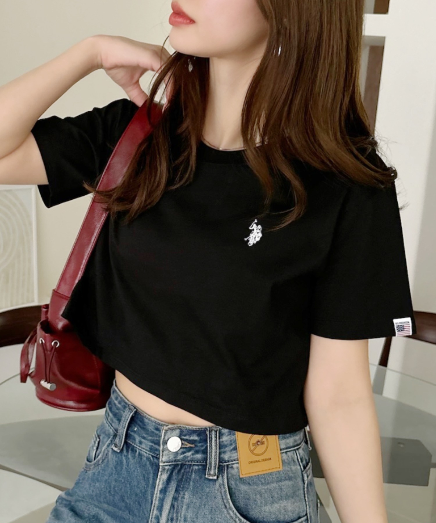 <腰瘦>U.S. POLO ASSN. 日本限定 小Logo 刺繡 短版 短袖 短Tee 八色