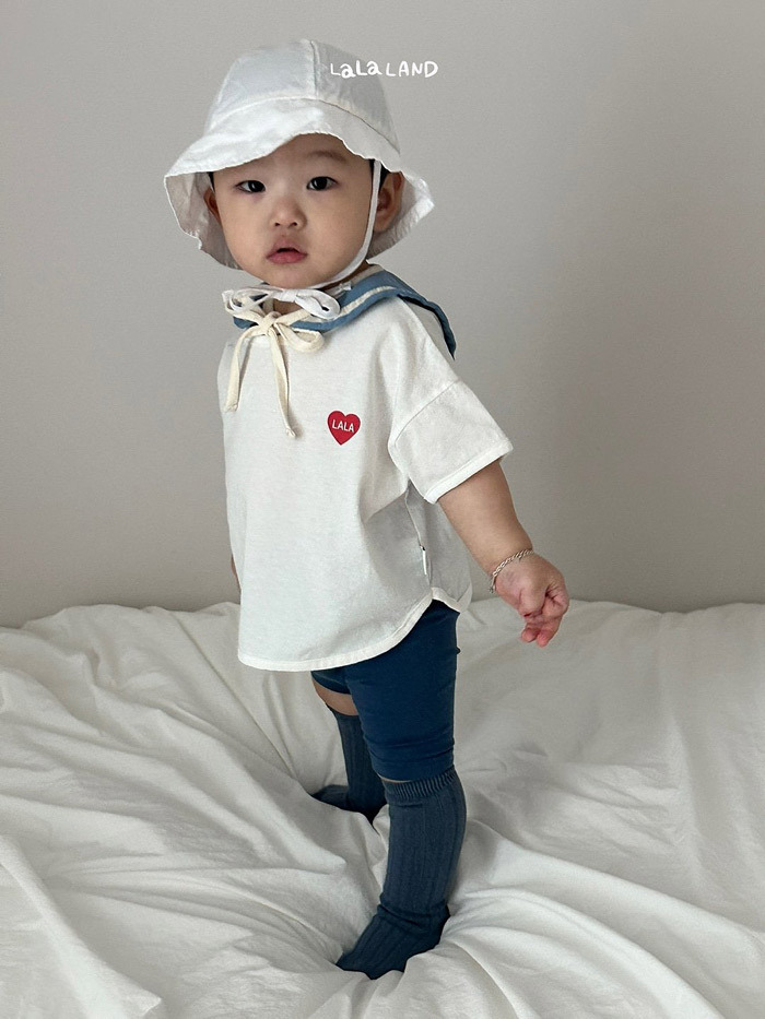 正韓夏lalaland 嫩嬰綁帶遮陽帽