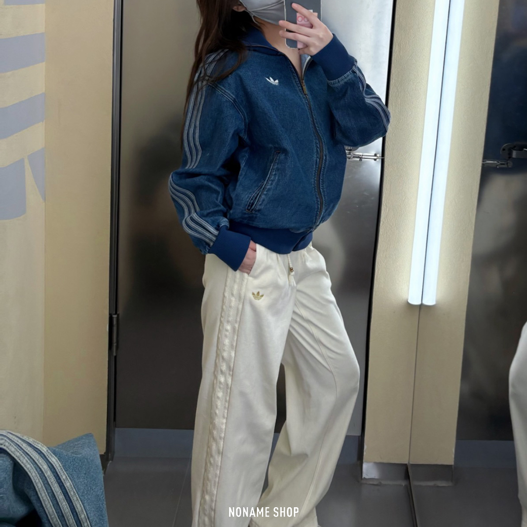 ADIDAS ORIGINALS FIREBIRD DENIM ADICOLOR系列 情人節 丹寧 牛仔 立領 外套 (女款)