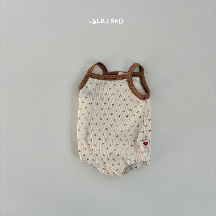 正韓夏lalaland 嫩嬰小碎花吊帶包屁衣