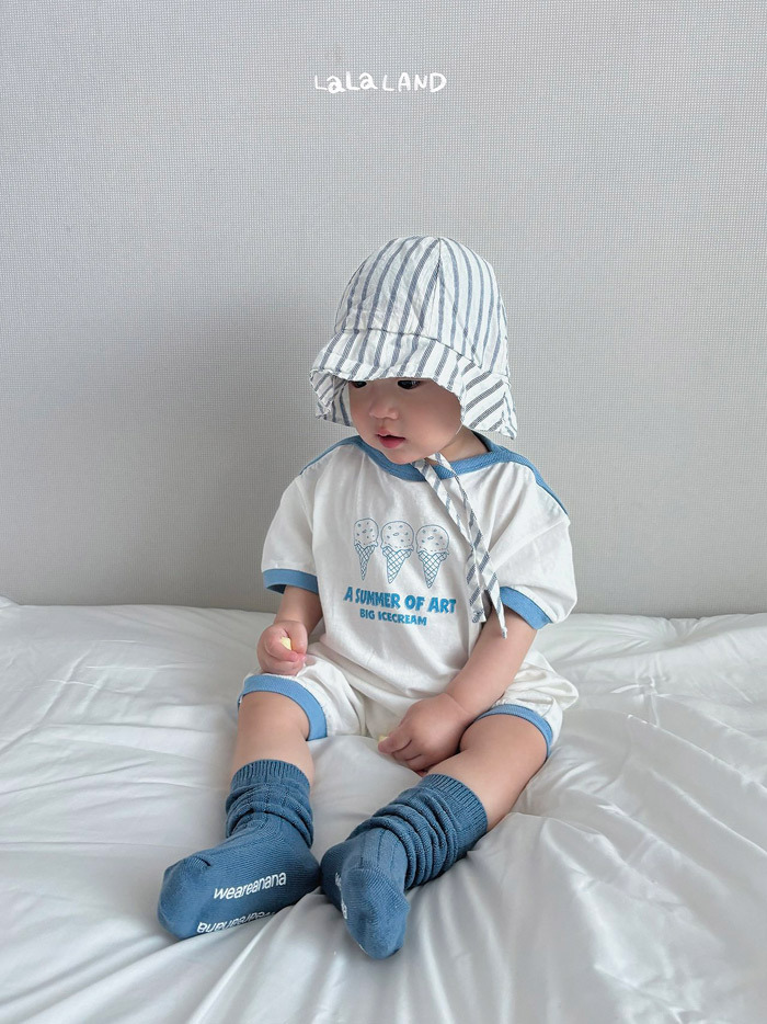 正韓夏lalaland 嫩嬰冰淇淋連身包屁衣