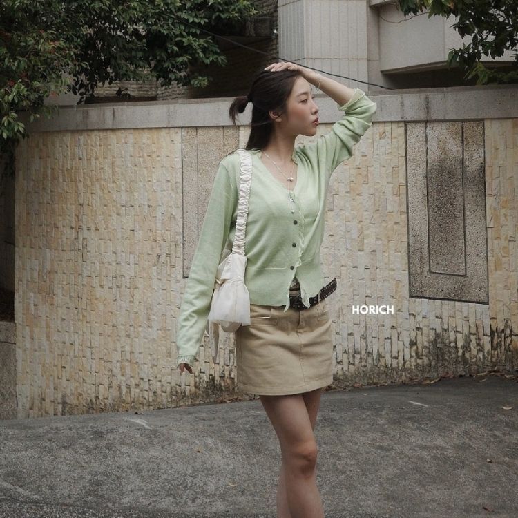 𝗔𝗽𝗿.𝟬𝟴/0977EXQ-流蘇邊針織上衣外套(兩色) /牛油果