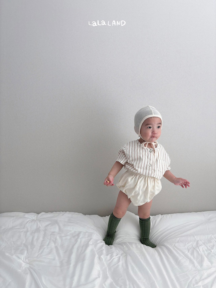 正韓夏lalaland 嫩嬰小標鬆緊短褲