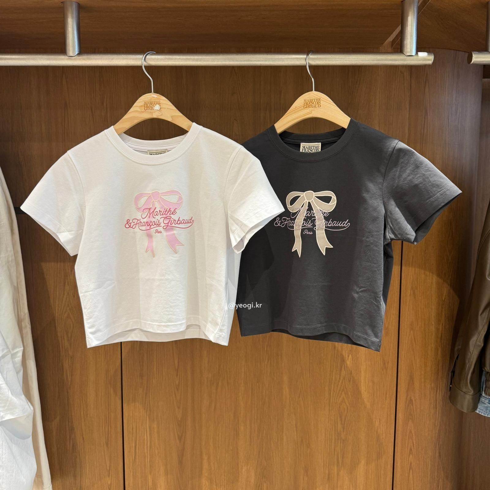 [🌟熱賣新款] MARITHE FRANCOIS GIRBAUD (MFG)｜涼感W SORONA COOL RIBBON GRAPHIC CROP TEE [2 colors]