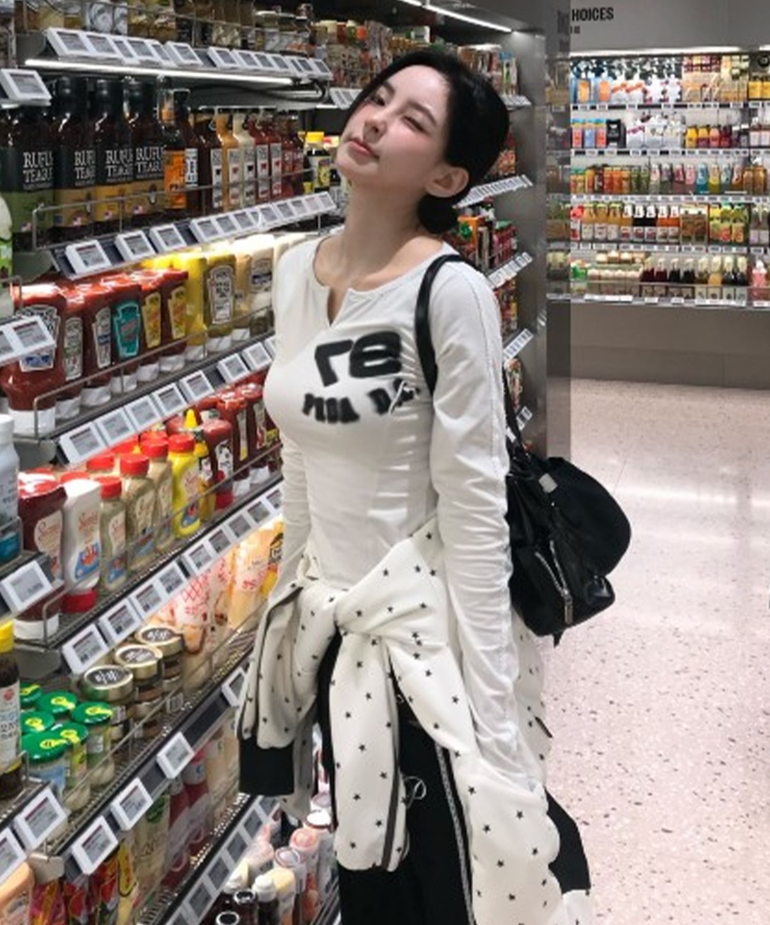 PRENDA 蕾絲領排釦長袖上衣 燕麥色 PRTVSSRL12WT7