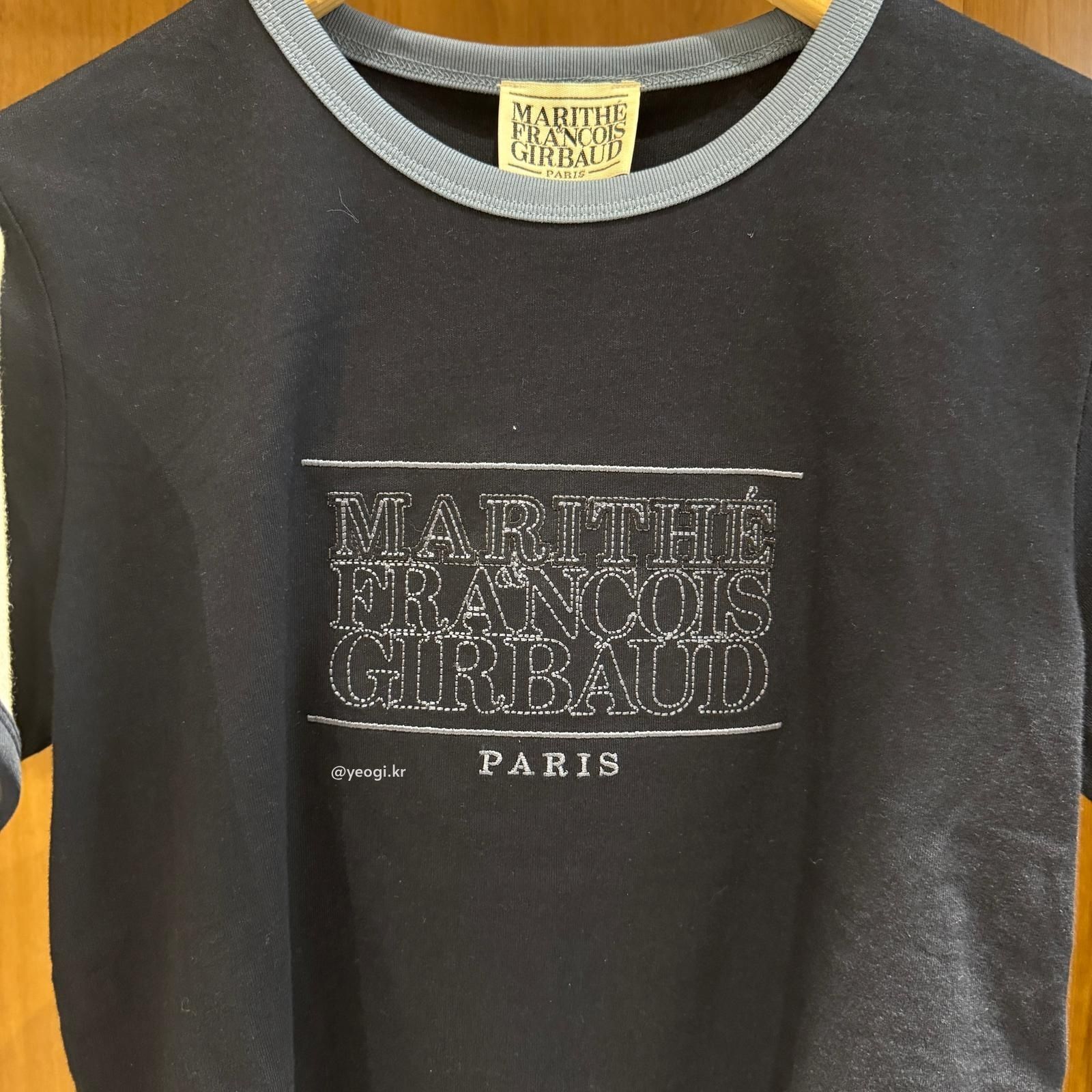 [11/4前入code每件最高可再-$20] MARITHE FRANCOIS GIRBAUD (MFG)｜W CLASSIC LOGO APPLIQUE RINGER CROP TEE [2 colors]
