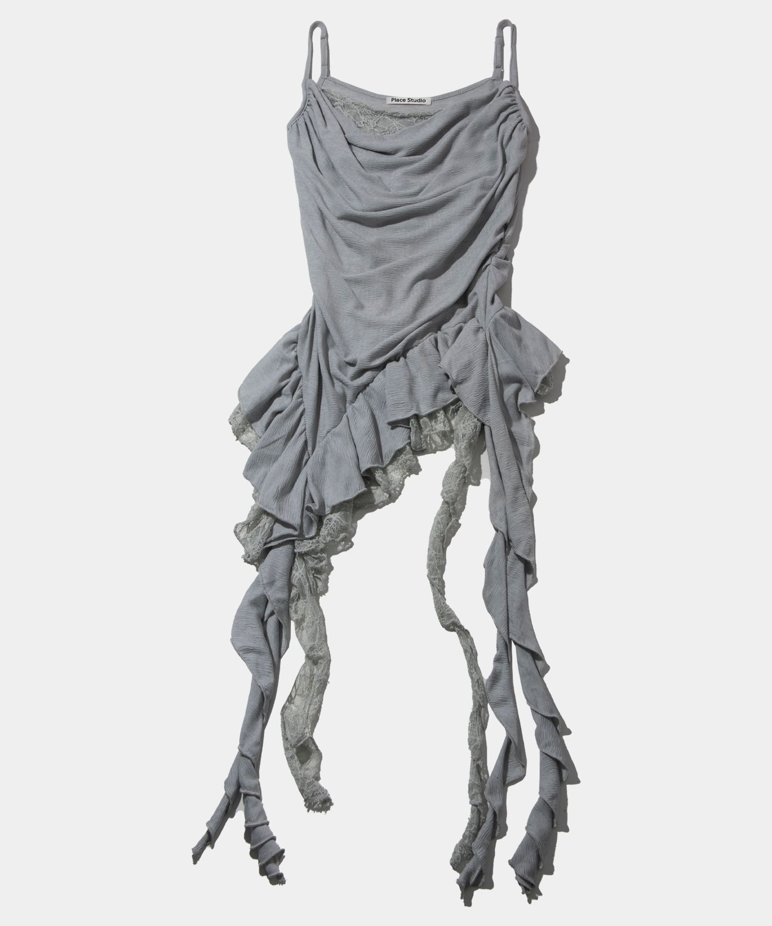 PLACE STUDIO 蕾絲荷葉邊層次無袖背心 25S7772017