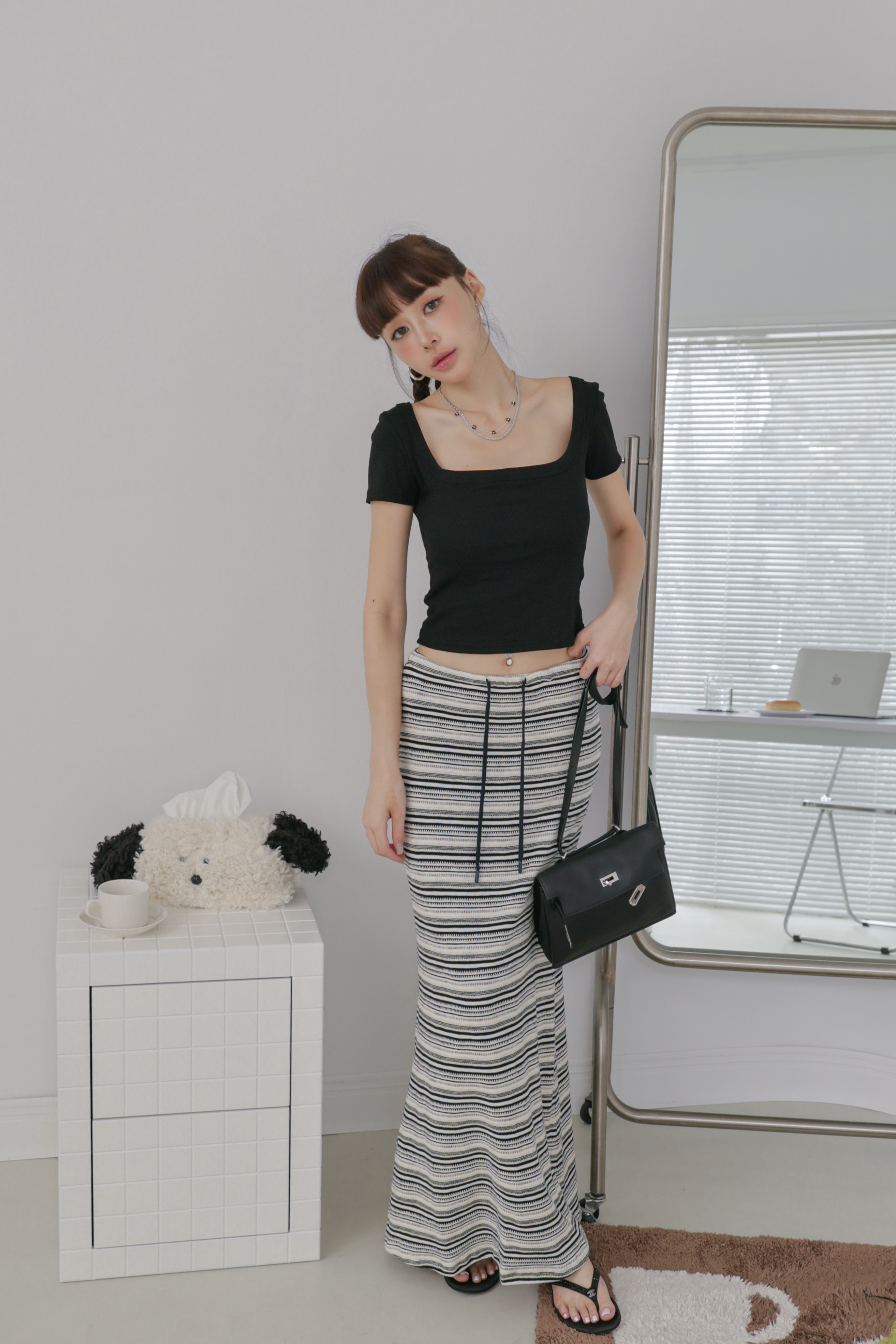 總監自留條紋針織裙 P07