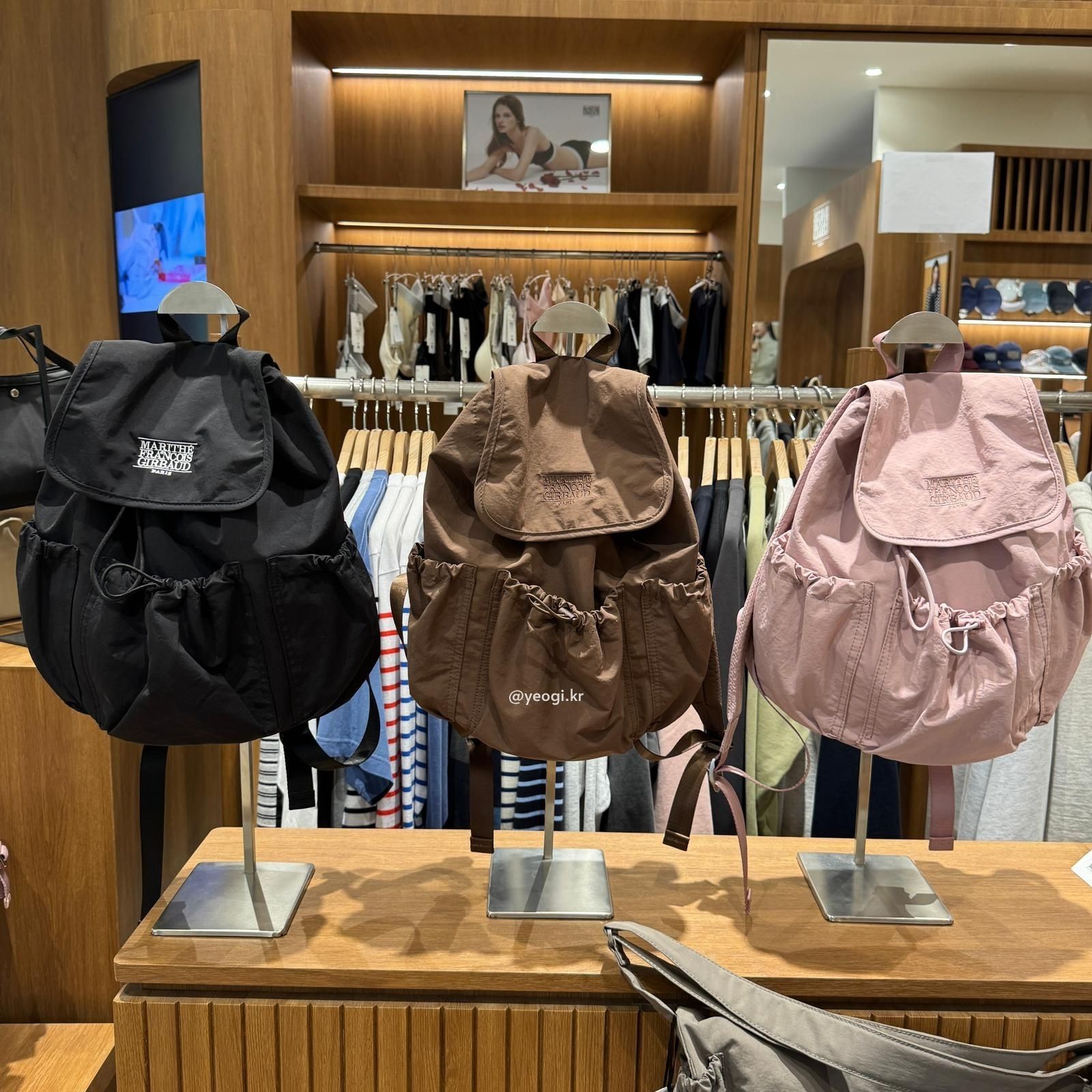 [11/4前入code每件最高可再-$20] MARITHE FRANCOIS GIRBAUD (MFG)｜CLASSIC LOGO STOPPER POCKET BACKPACK [3 colors]