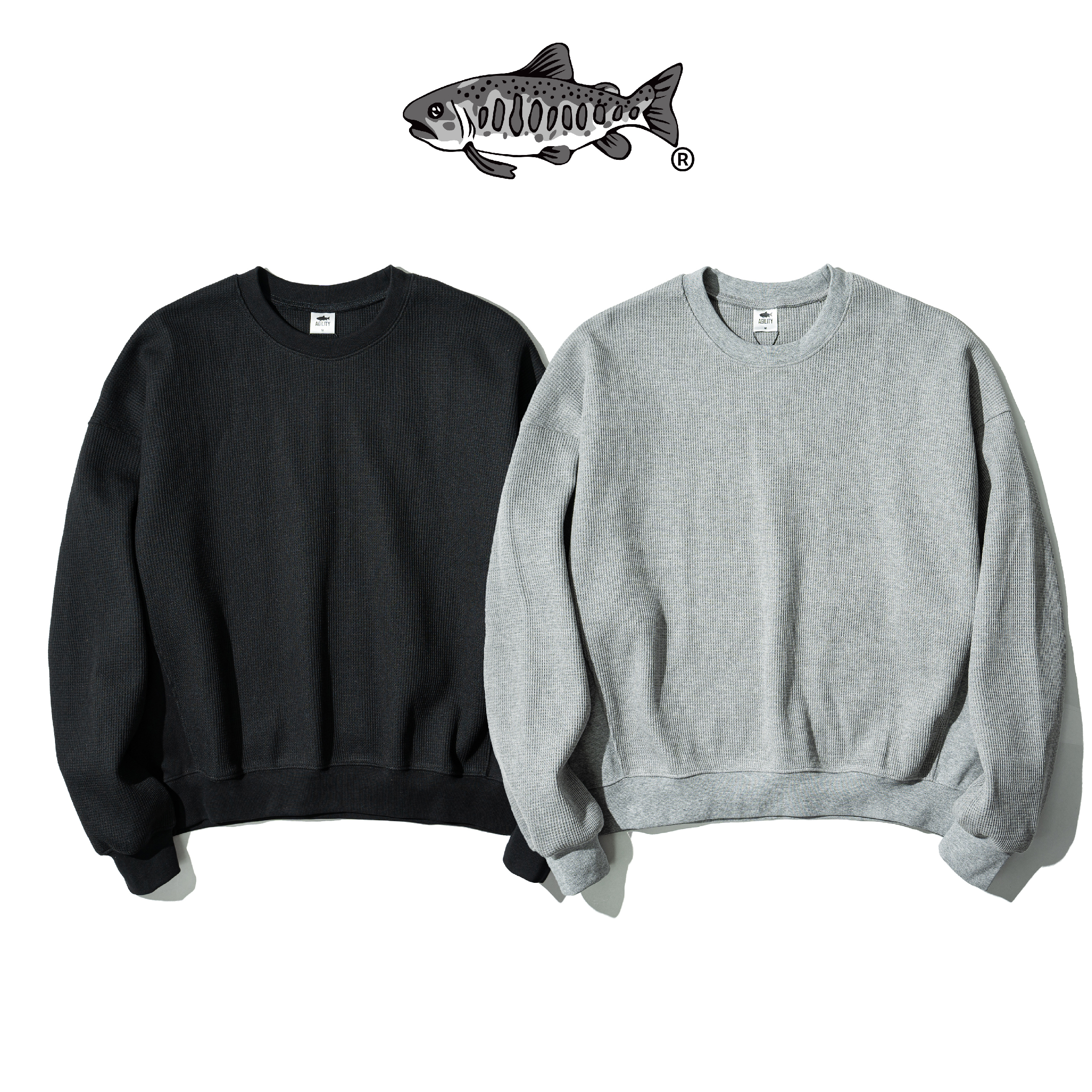 AGILITY Boxy Waffle Sweater 寬短版型 華夫格大學Tee [WS3]