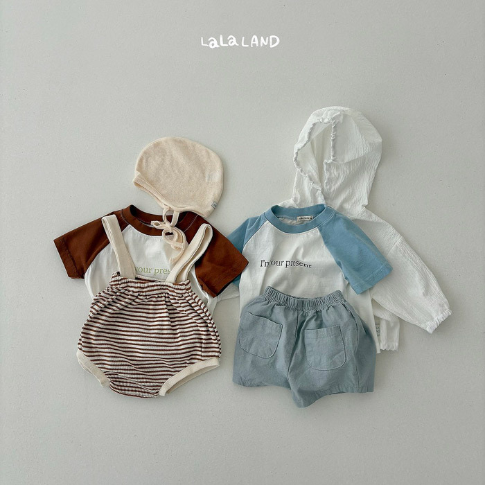 正韓夏lalaland 嫩嬰雙口袋鬆緊短褲