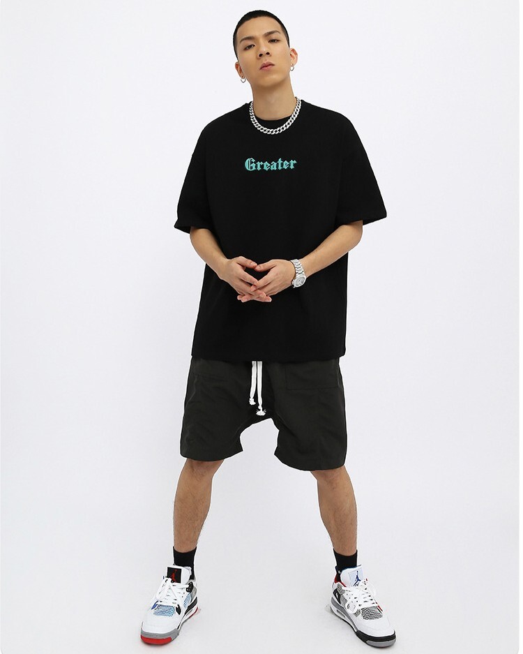 R.F.S.D 美式歌德發泡LOGO 重磅寬鬆短踢 SH-427