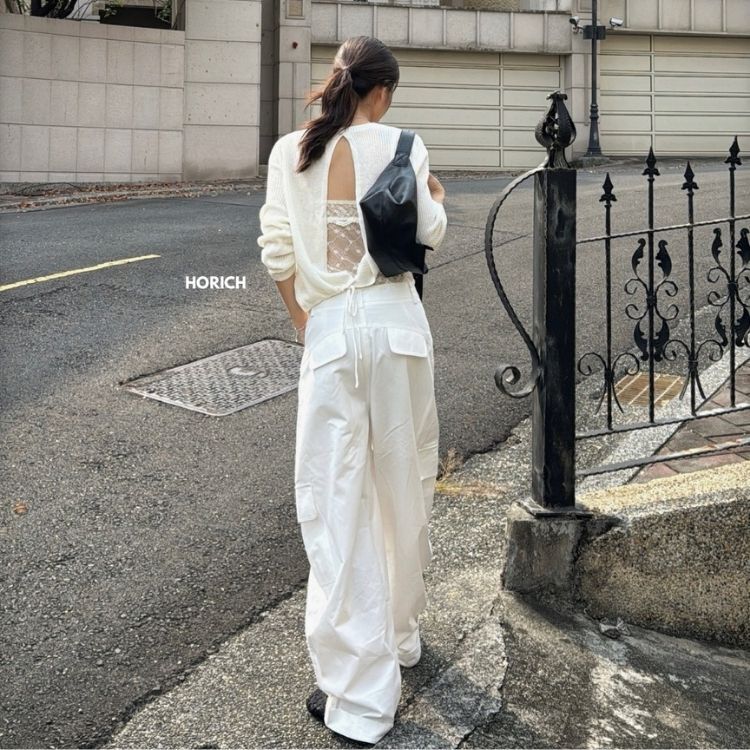 𝗔𝗽𝗿.𝟬𝟴/V52709Z-小心機露背釦針織上衣(三色) /米白