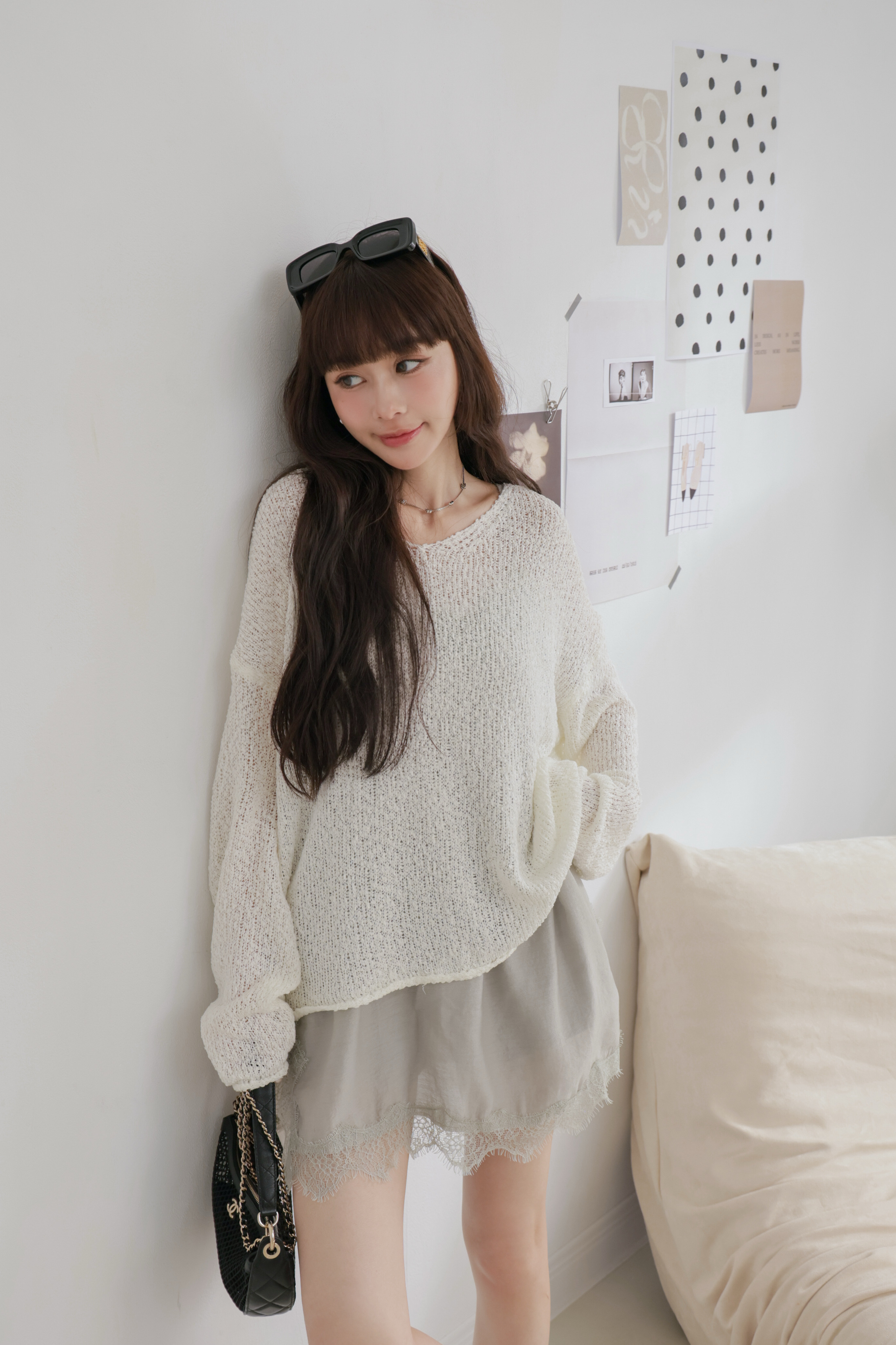慵懶感十足勾織上衣 P54