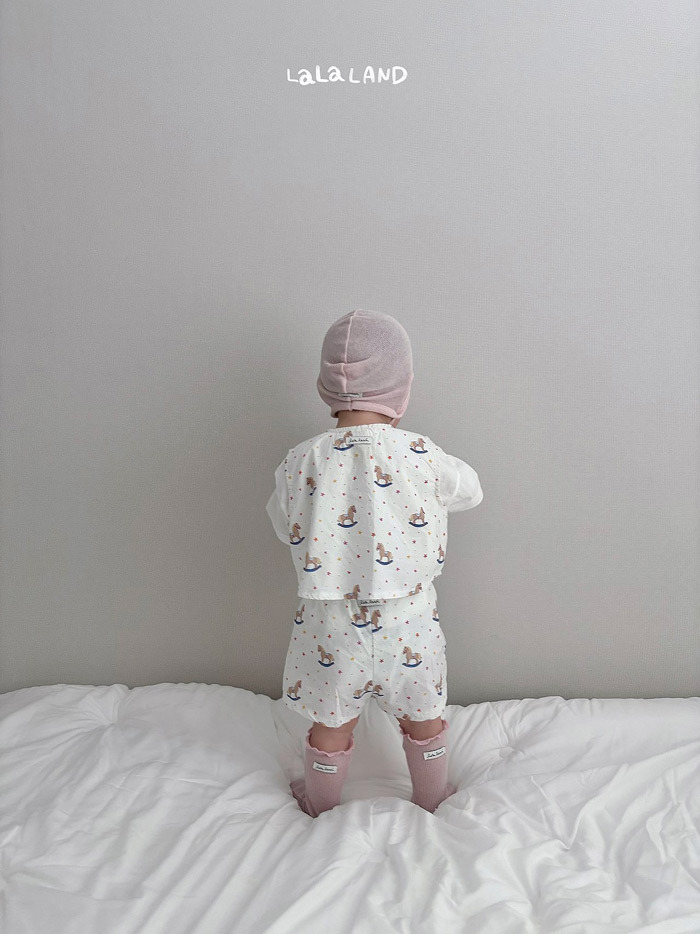 正韓夏lalaland 嫩嬰兩色小木馬短褲