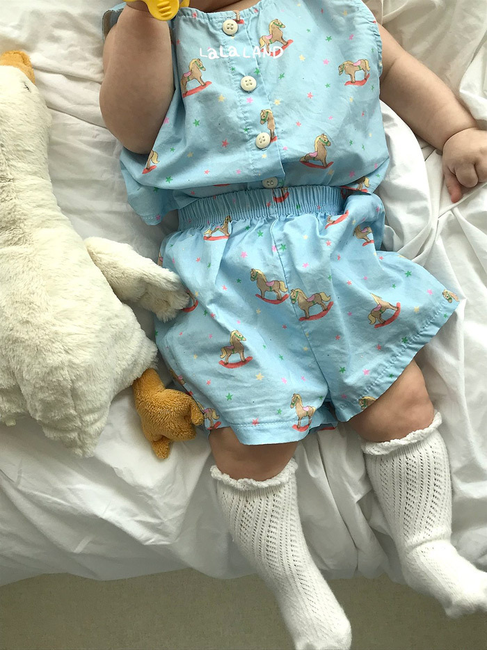 正韓夏lalaland 嫩嬰兩色小木馬短褲