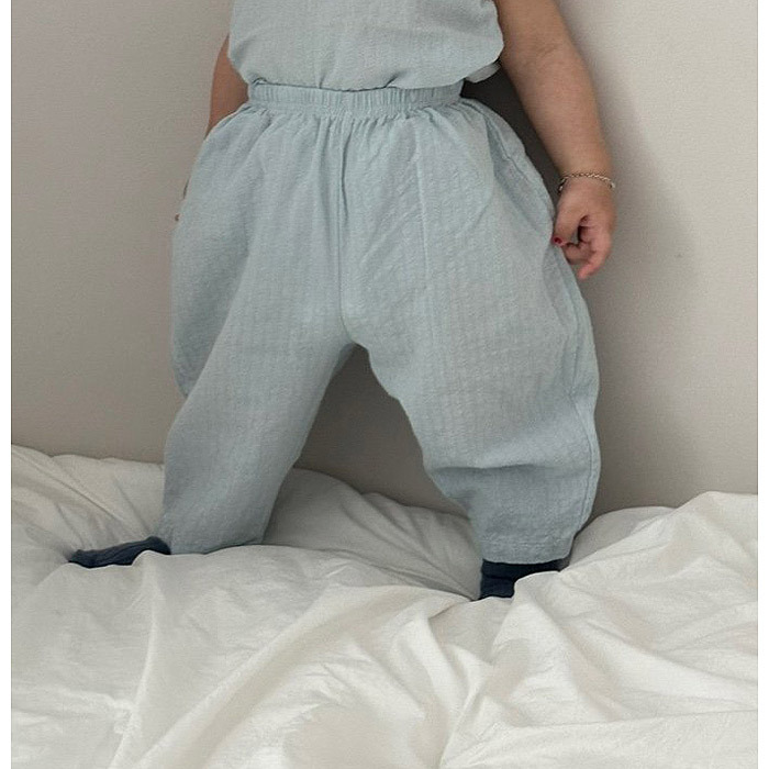 正韓夏lalaland 嫩嬰兩色清爽蘿蔔褲