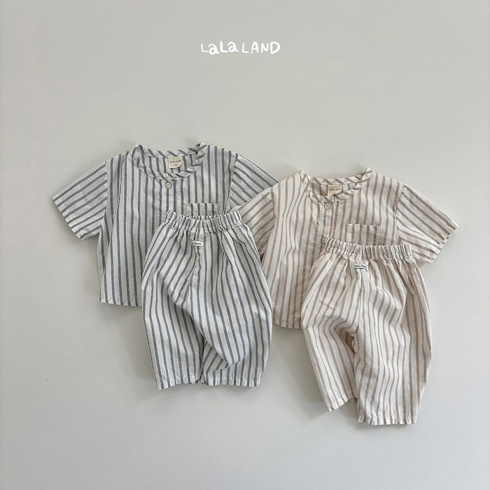 正韓夏lalaland 嫩嬰兩色日式直條長褲