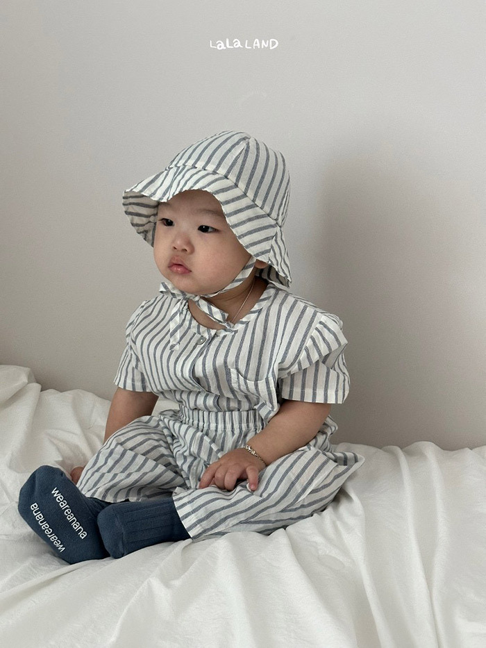 正韓夏lalaland 嫩嬰兩色日式直條長褲