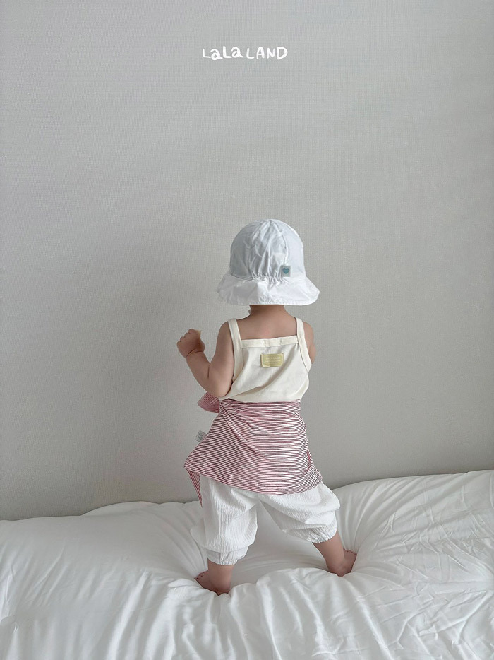 正韓夏lalaland 嫩嬰兩色背後小標背心