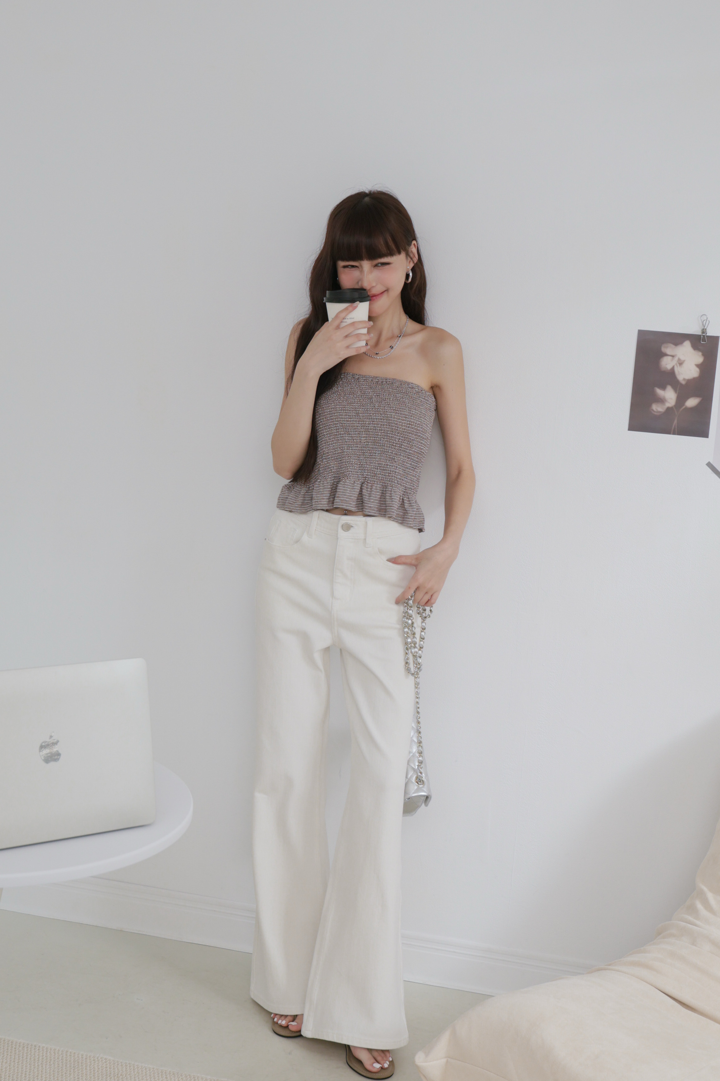 大家敲碗的超模褲 #白色 P02