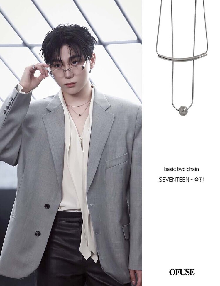 韓國限定🇰🇷 OFUSE basic two chain 疉戴 雙層項鏈 項鍊 不鏽鋼材質 SEVENTEEN 勝寬同款 WOODZ同款 / 預購