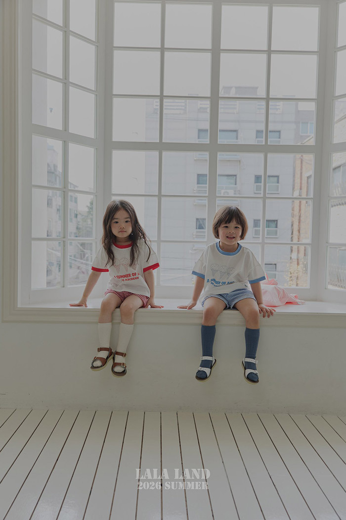 正韓夏lalaland 嫩嬰小童冰淇淋上衣