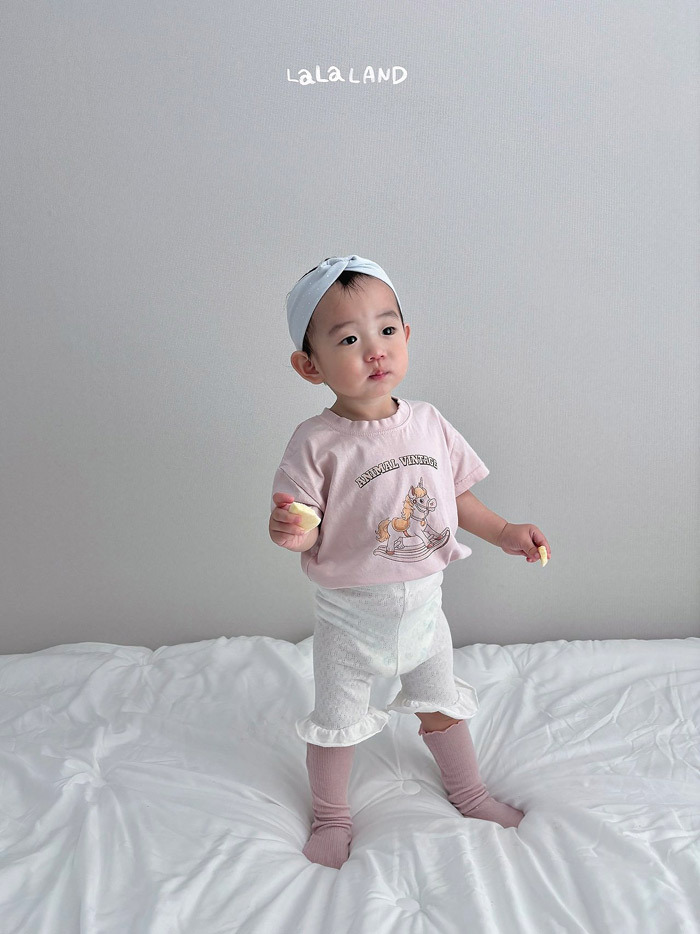 正韓夏lalaland 嫩嬰金髮小馬上衣