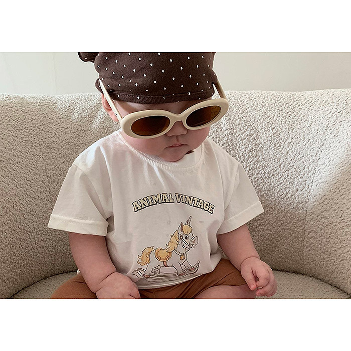 正韓夏lalaland 嫩嬰金髮小馬上衣