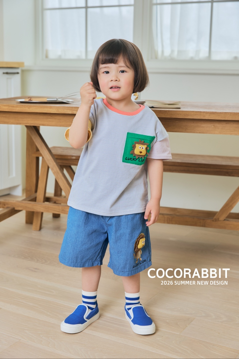 正韓夏Cocorabbit 幸運獅牛仔褲