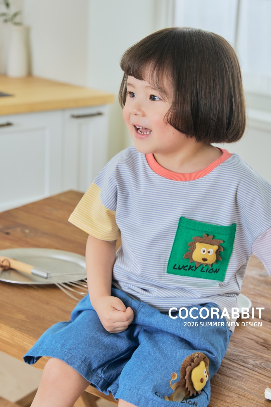 正韓夏Cocorabbit 幸運獅牛仔褲