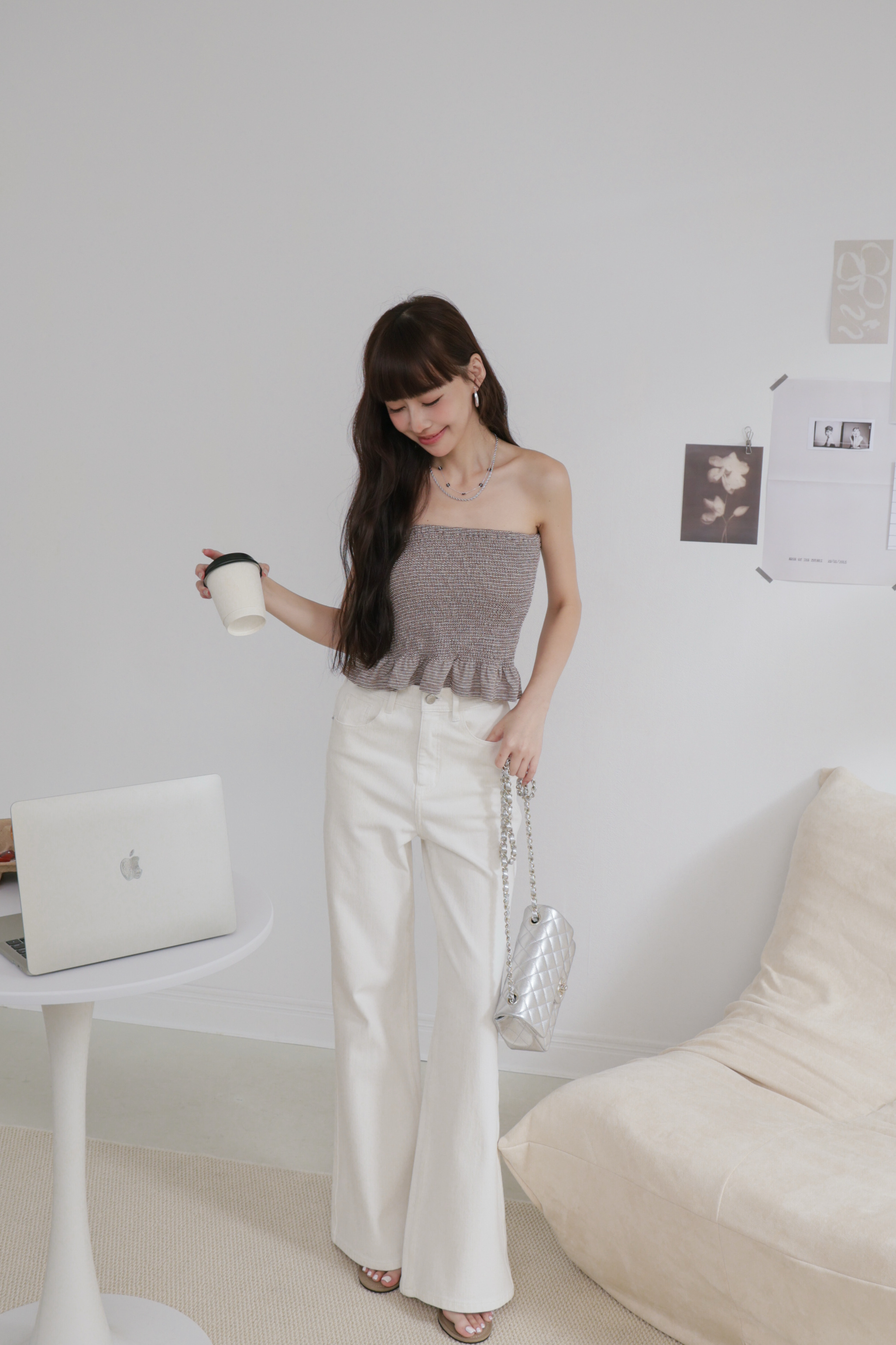 下擺荷葉平口背心 P24