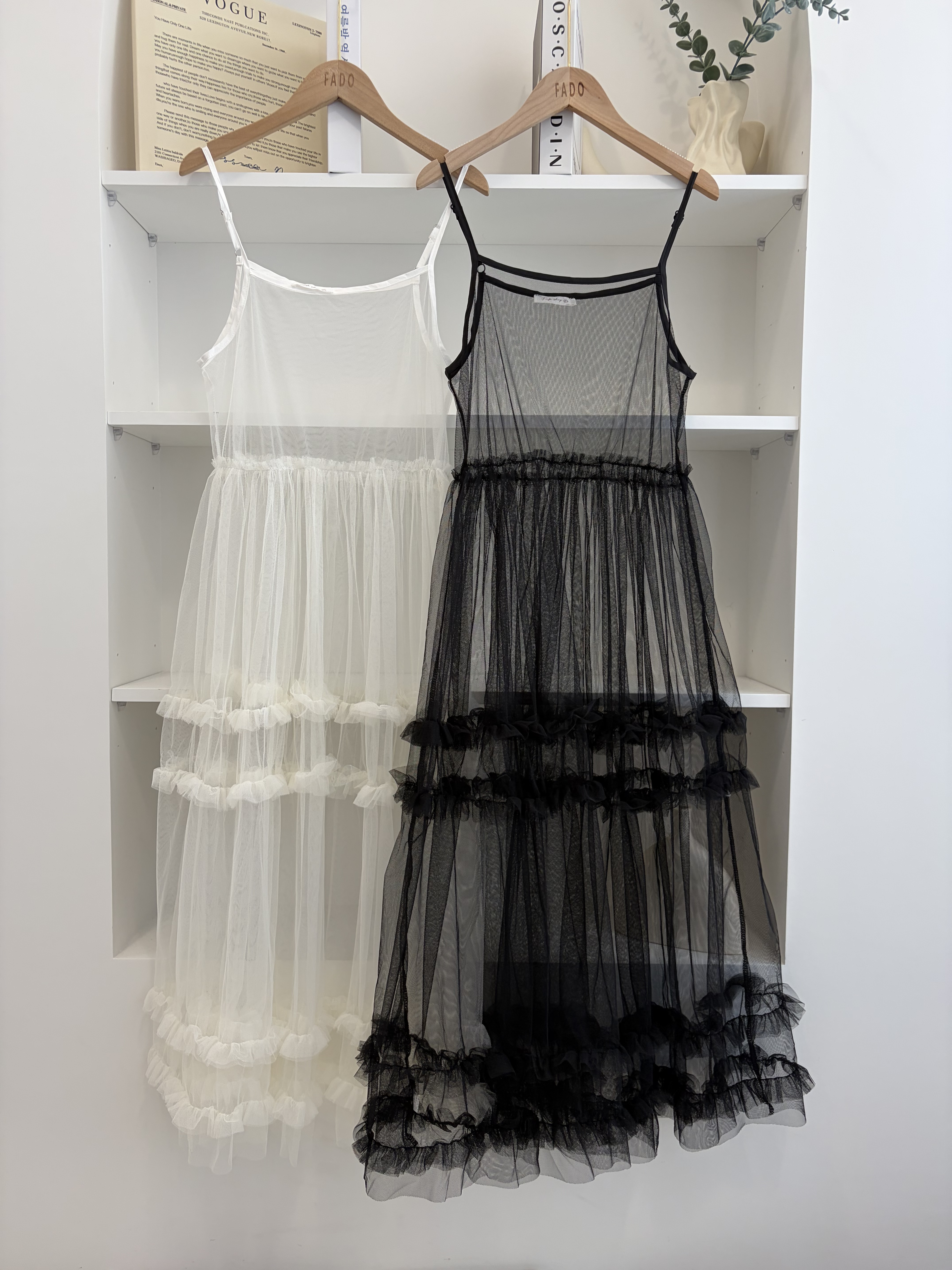 法朵Fado shop｜網紗疊穿吊帶裙 6365001 兩色