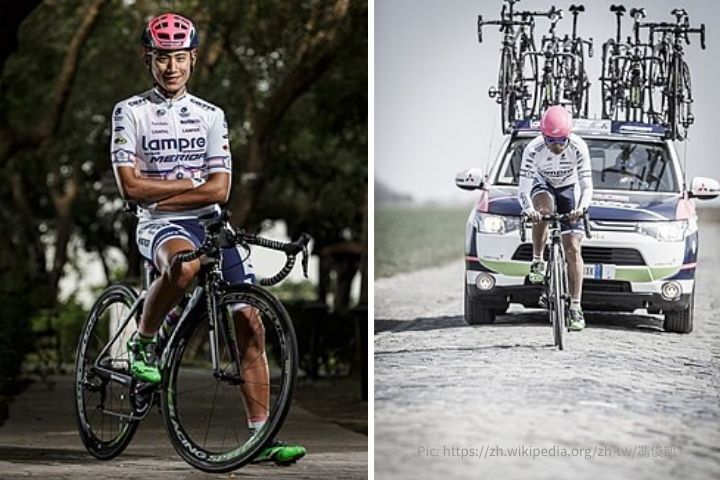 2015年馮俊凱身穿台灣冠軍衫參賽 Paris-Roubaix