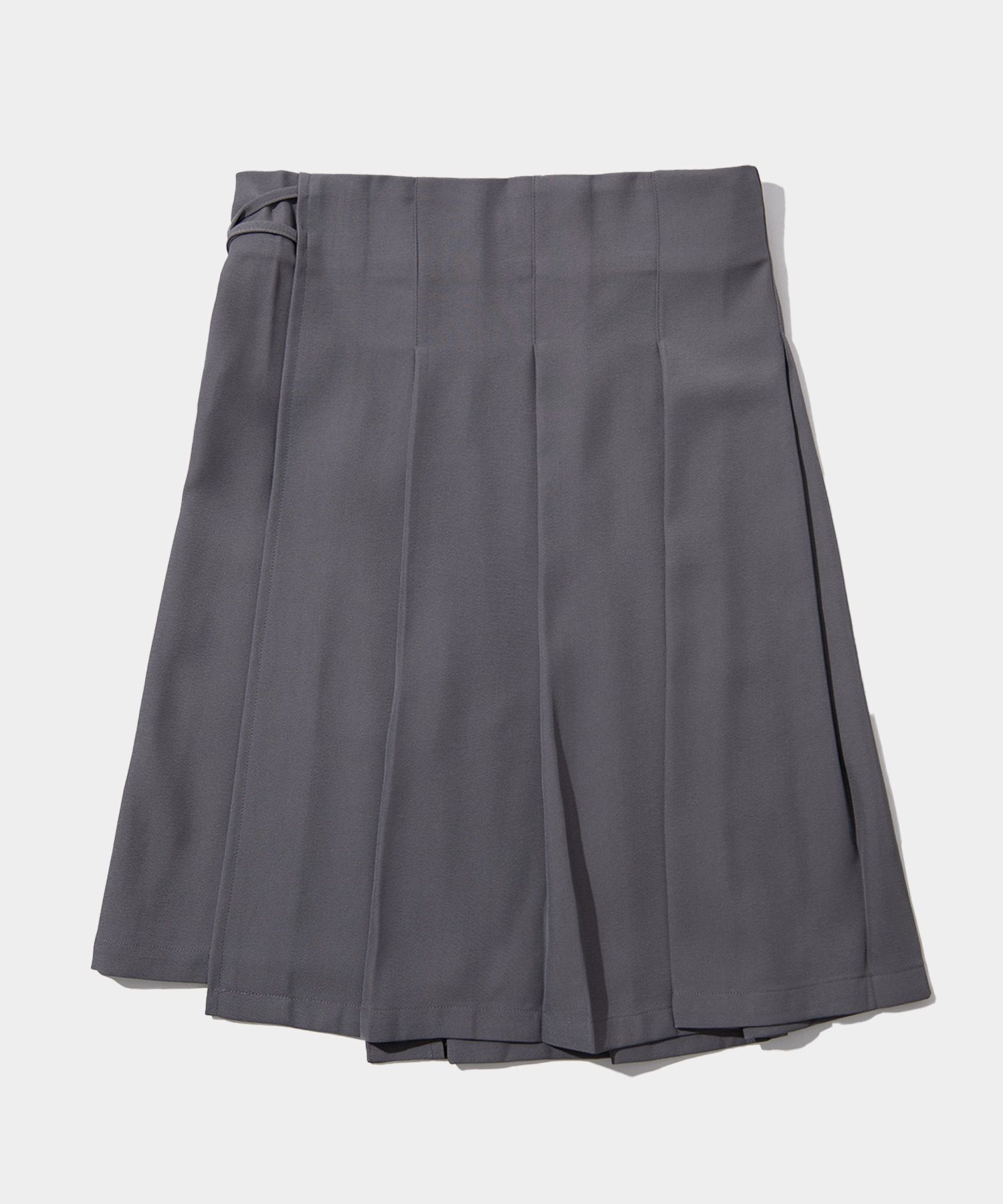 PLACE STUDIO 蝴蝶結層次百褶中長裙 灰色 24F888305-4300