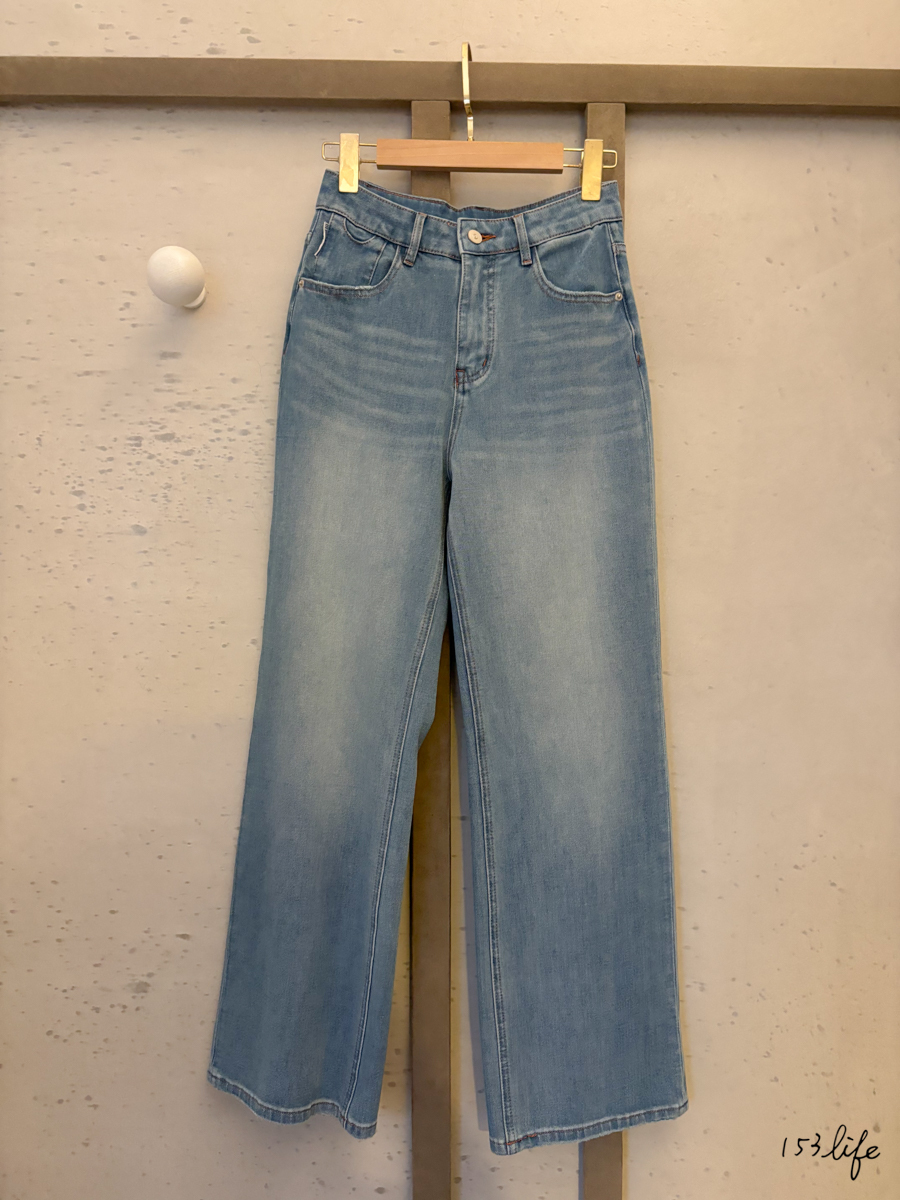 𝑙𝑎𝑑𝑦.四面彈直腿落地牛仔寬褲(S-L)