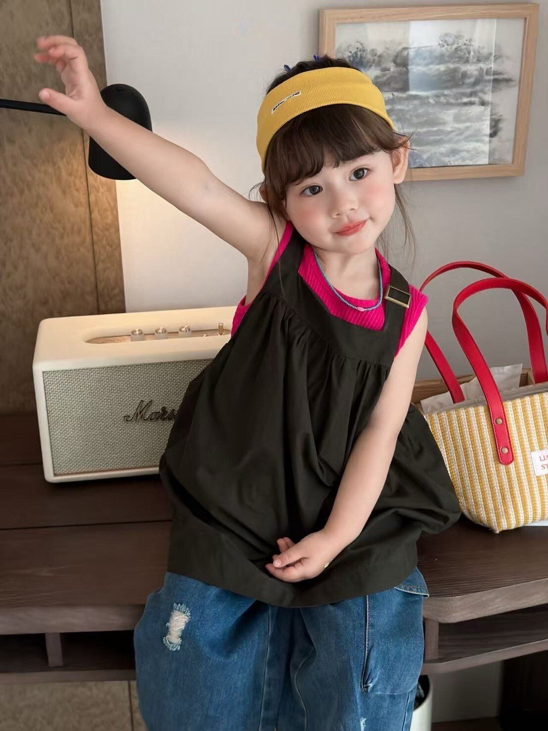 小model出門牛仔褲