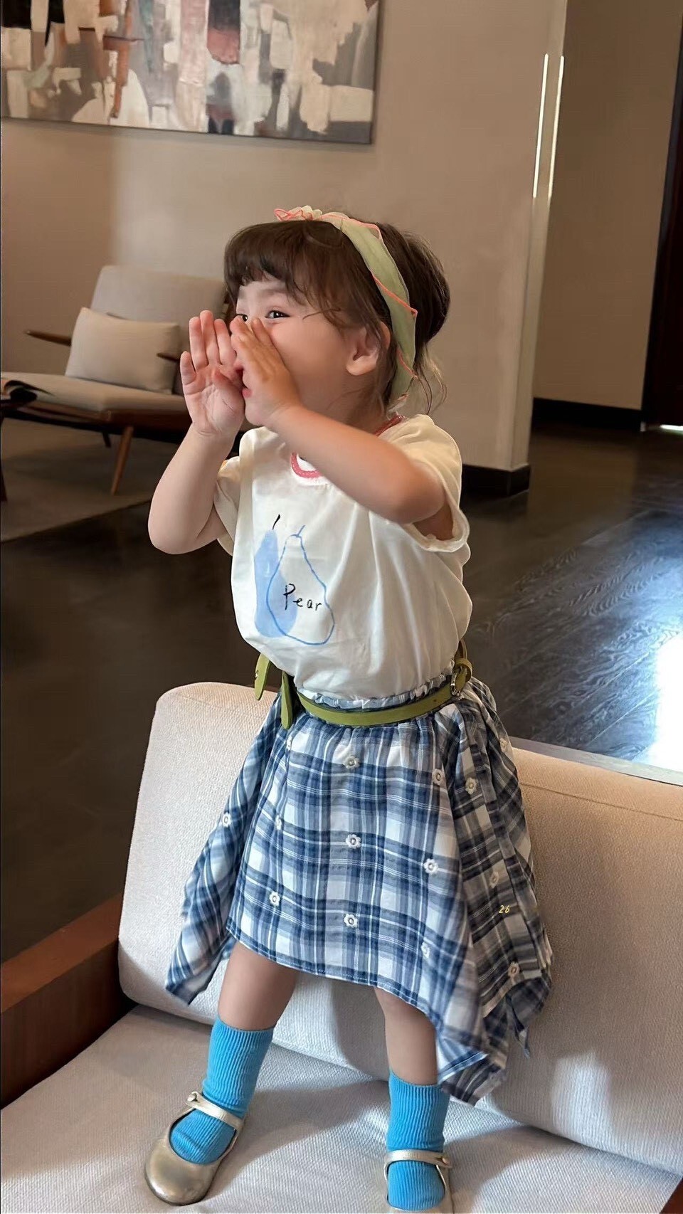 藍格女孩在跳舞裙