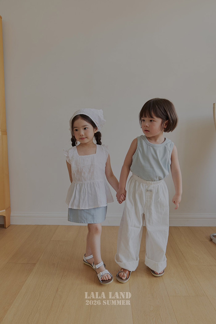 正韓夏lalaland 小童三色直條背心