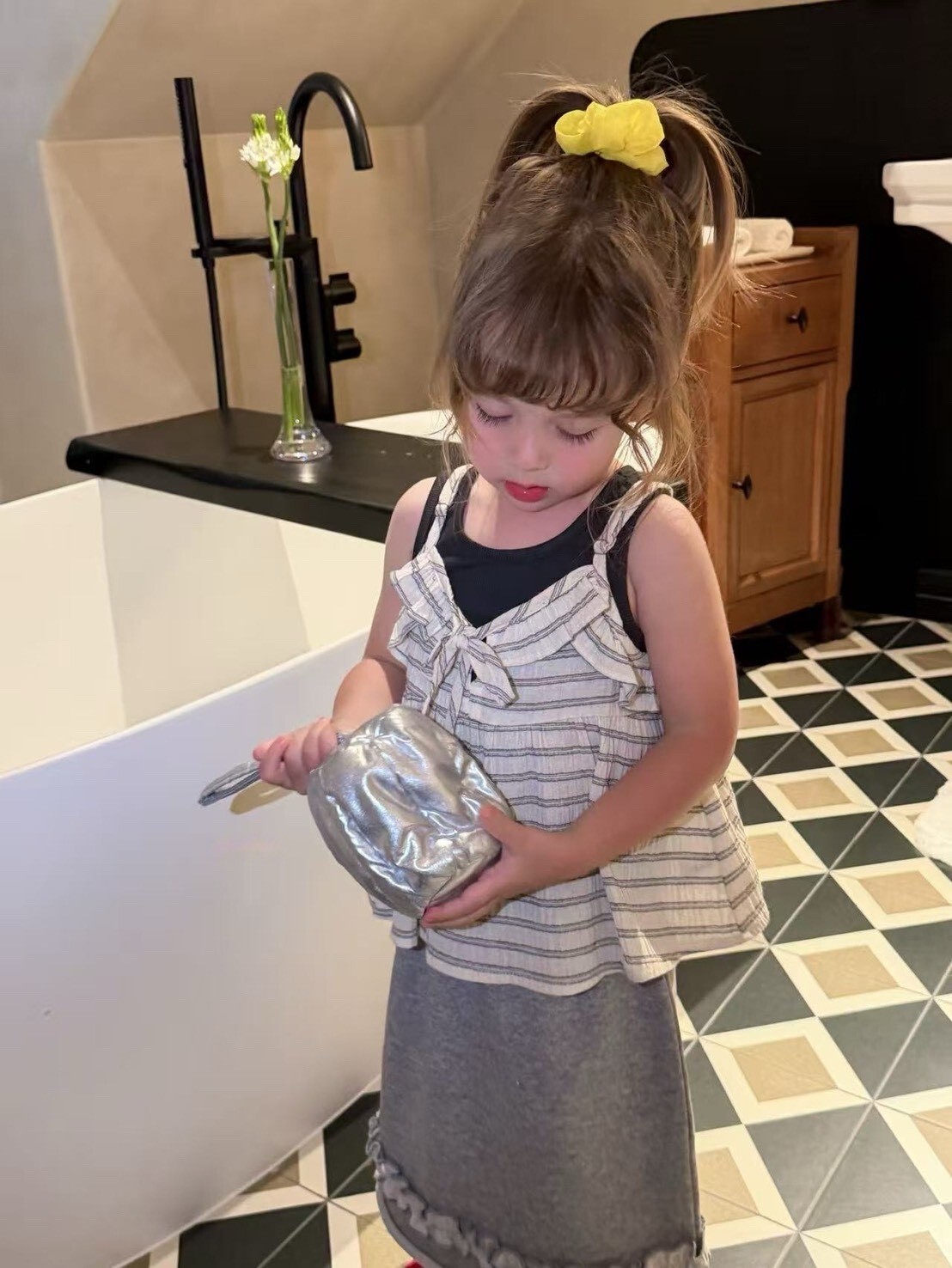 條紋小綁結偷加分兩件套