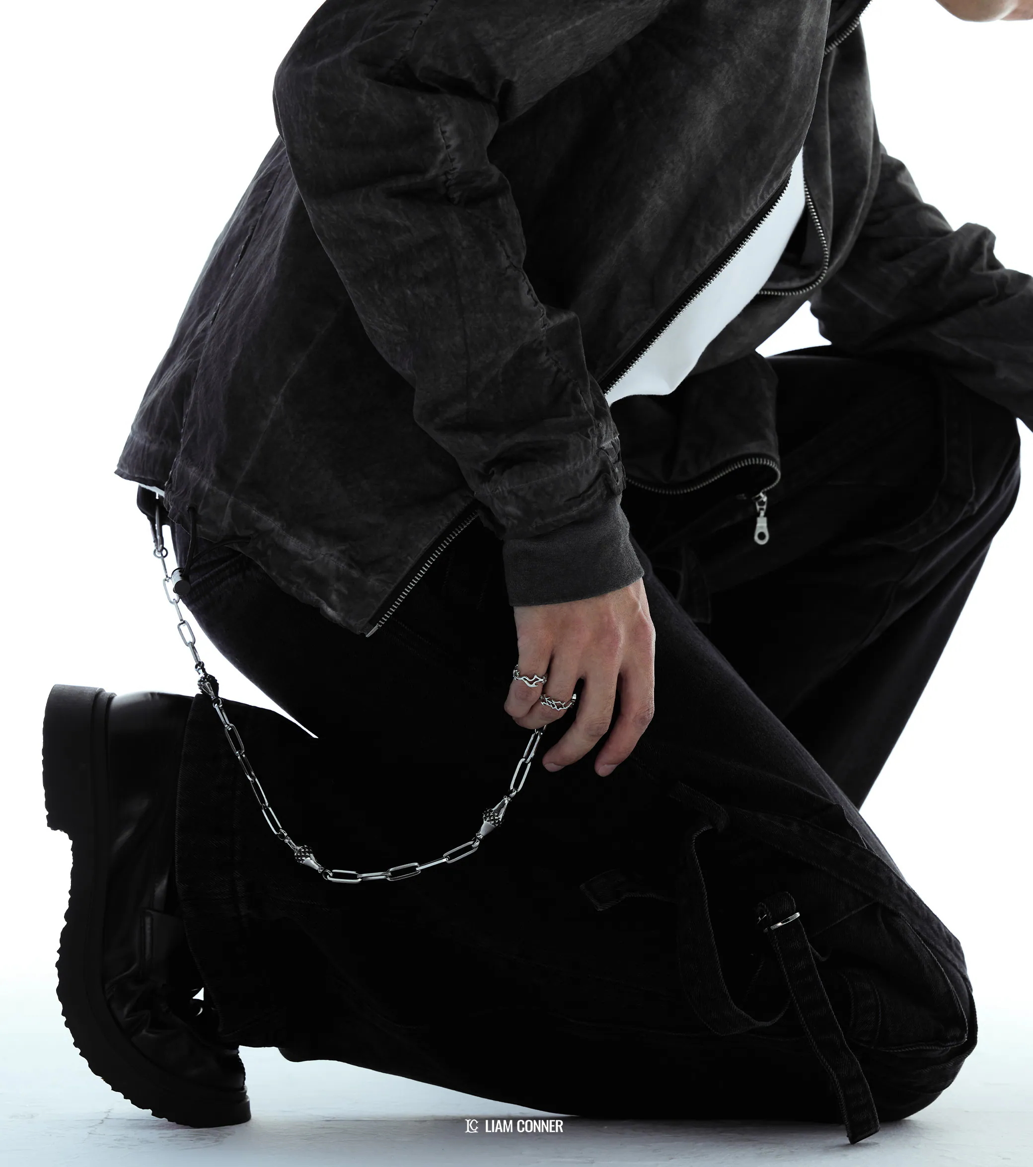 【車庫服飾】Liam Conner LC__lab 立體鉚釘腰鍊