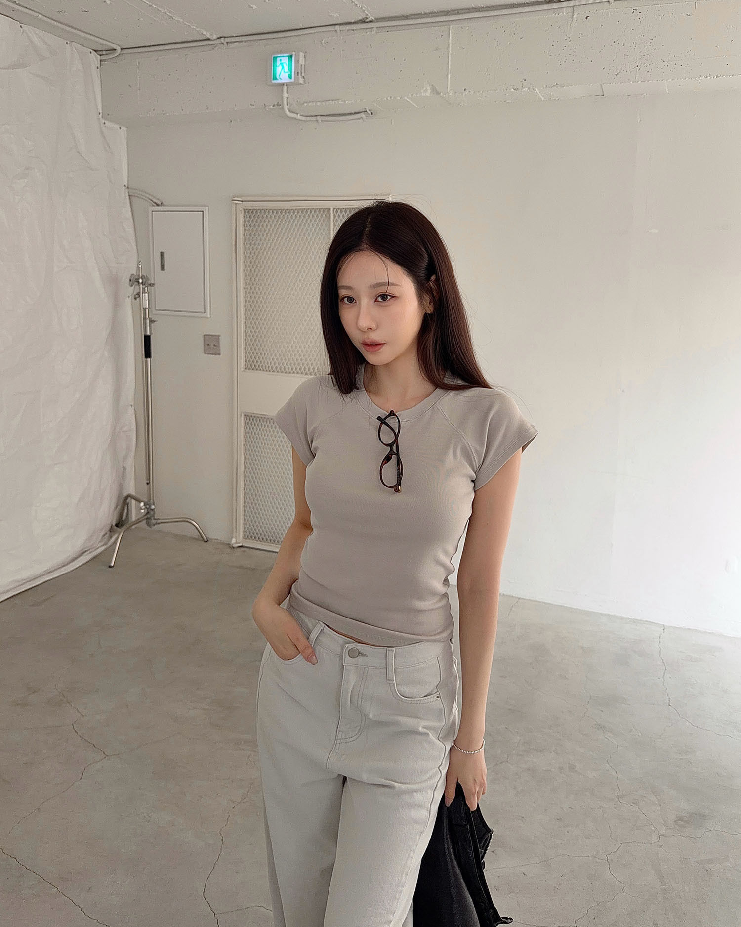 T4002 超舒適肩車線TEE / 杏
