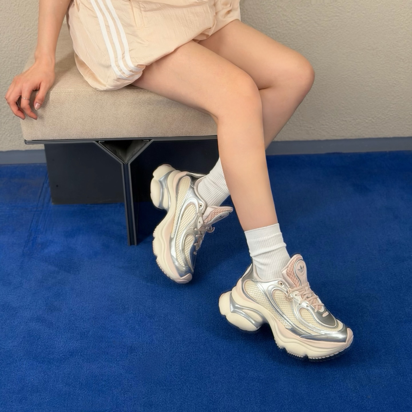 Adidas Originals Ozvenuz 櫻花粉 粉色 銀灰 宋雨琦同款 復古 增高 厚底 老爹鞋 KK4674