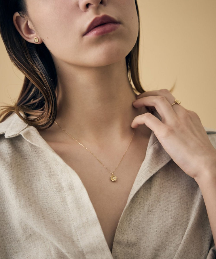 [連線優惠] ete K18YG 鑽石雛菊項鍊