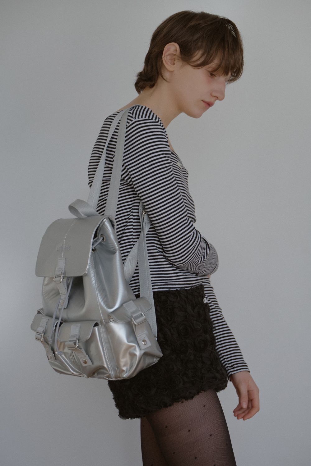 LETERIE 口袋後背包 銀色 LETERIE POCKET BACKPACK_SILVER