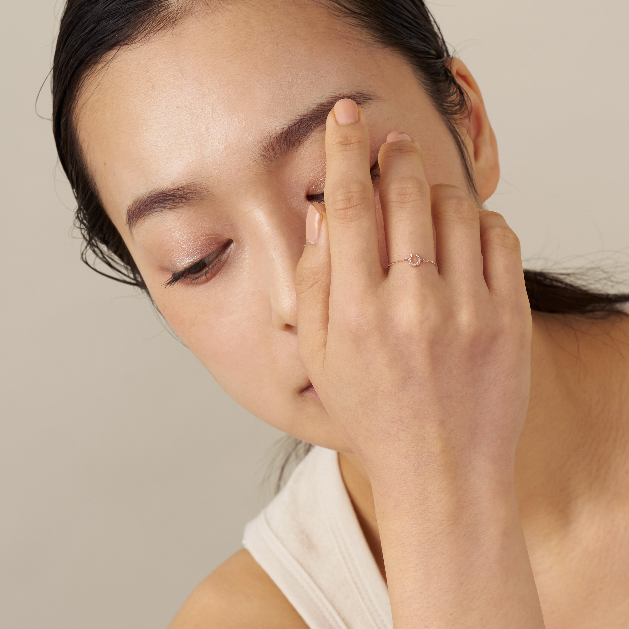 [連線優惠]VA Vendome Aoyama 馬蹄鑽石鏈戒指